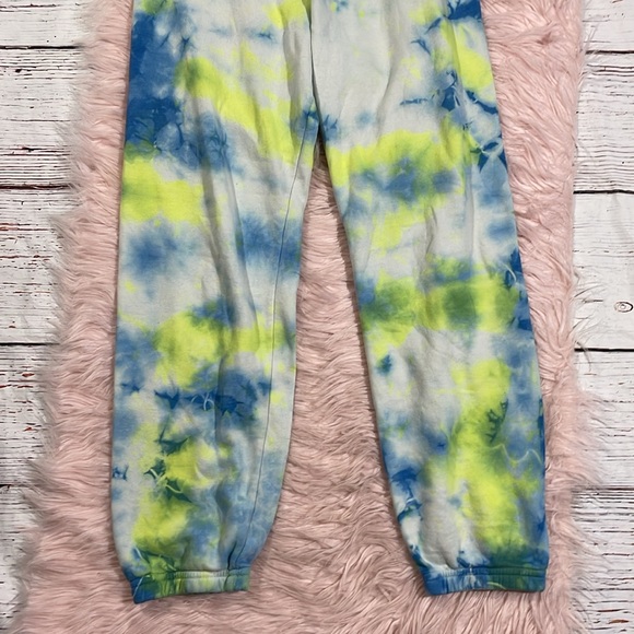 Aviator Nation Yellow Blue High Rise Tie Dye Sweatpants - Picture 5 of 10